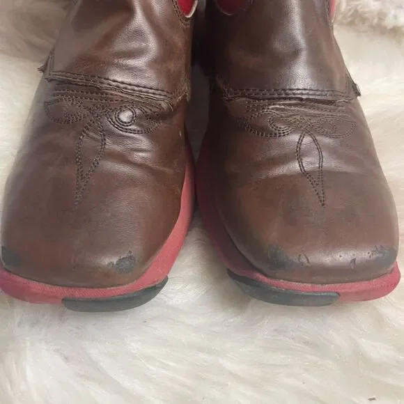 Durango Women's Rebelicious Western Boot Dark brown & Red  rubber soles SZ9.5M - Picture 14 of 14